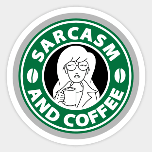 Sarcasm and Coffee Sticker